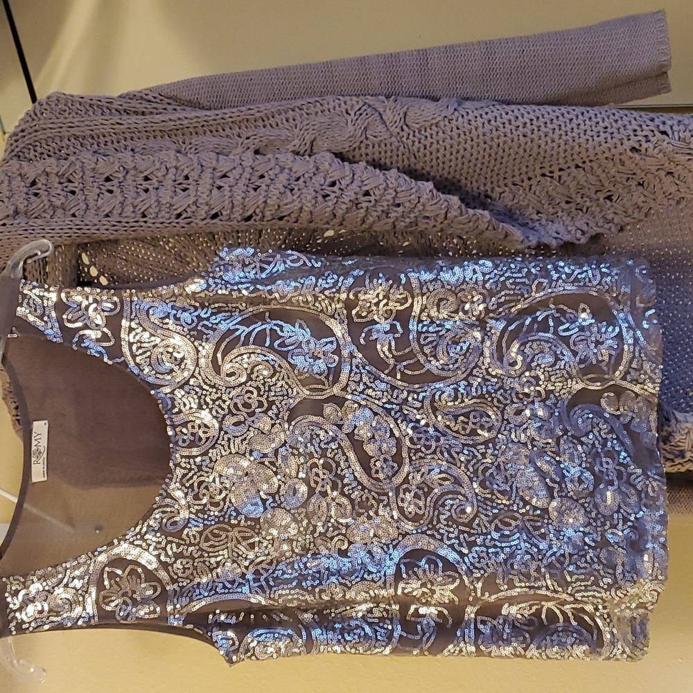 INC cardigan and Reamy top sz Med